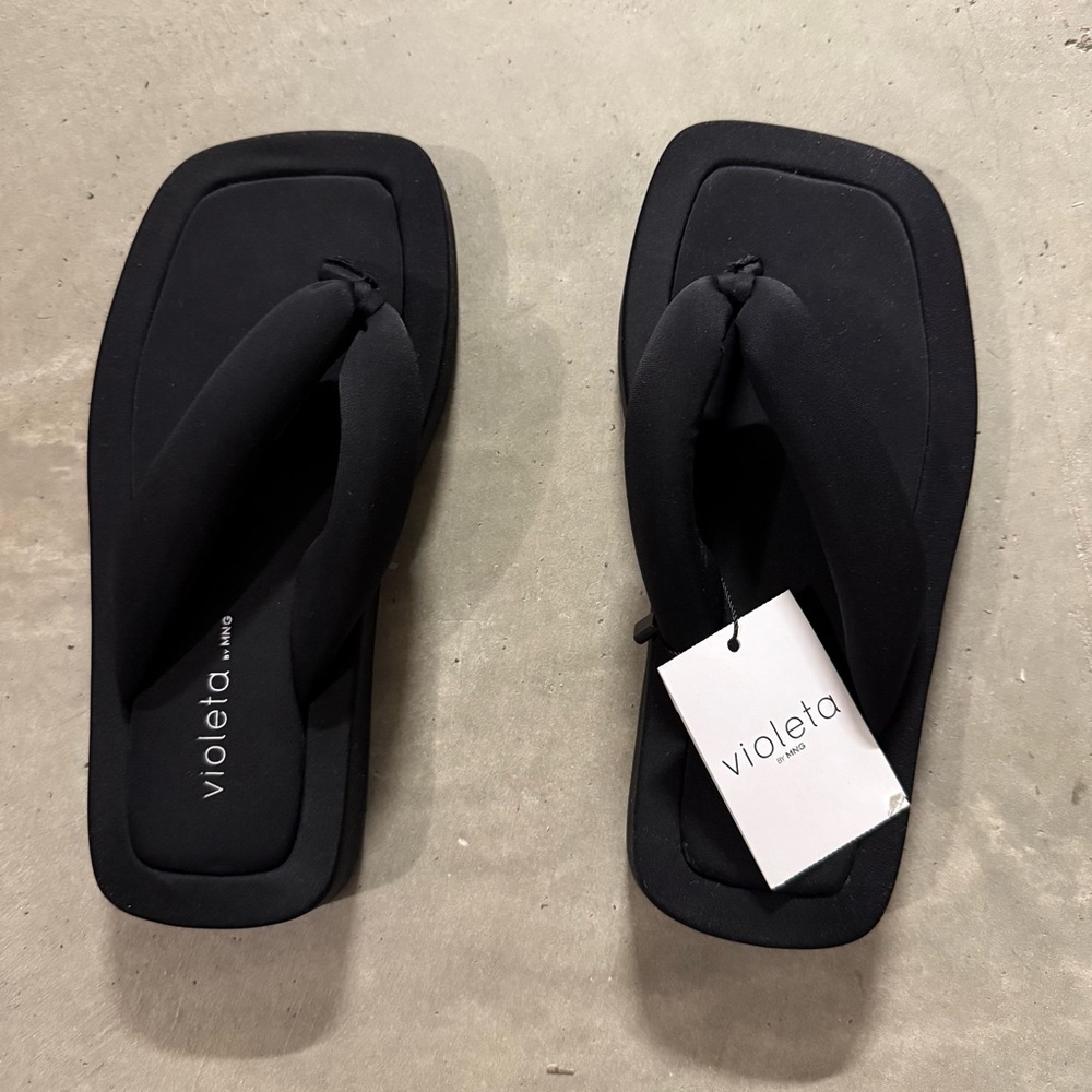 MANGO Chunky Flip Flop Sandals | Padded Thong Sandals